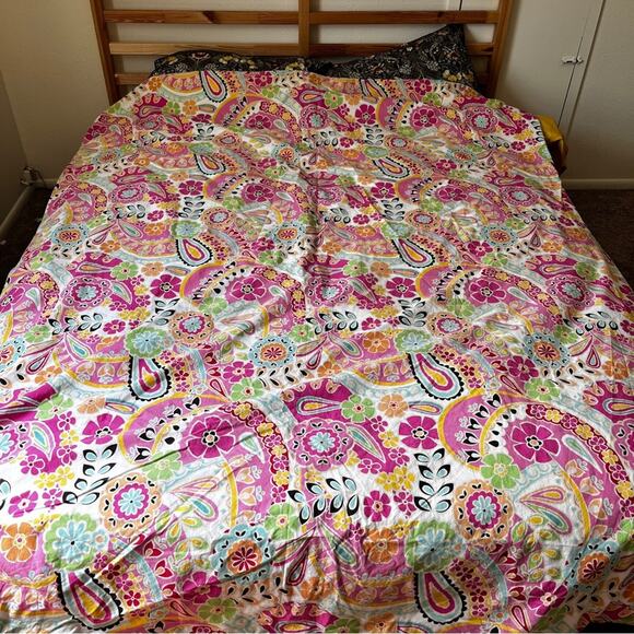 Pottery Barn Teen pink pastel cotton duvet set pillowcases size twin - Picture 1 of 8